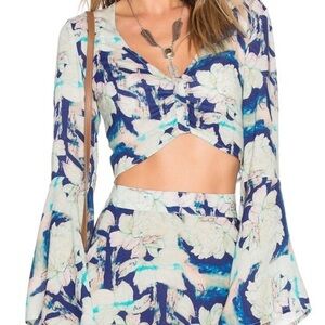 Flynn Skye Bell Sleeve Crop Top